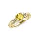 4 - Carina Signature Yellow Sapphire and Diamond Engagement Ring 