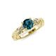 4 - Carina Signature Blue and White Diamond Engagement Ring 