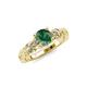 4 - Carina Signature Diamond and Lab Created Alexandrite Engagement Ring 