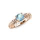 4 - Carina Signature Aquamarine and Diamond Engagement Ring 