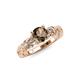 4 - Carina Signature Smoky Quartz and Diamond Engagement Ring 
