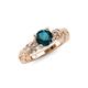 4 - Carina Signature London Blue Topaz and Diamond Engagement Ring 
