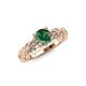 4 - Carina Signature Diamond and Lab Created Alexandrite Engagement Ring 
