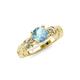 4 - Carina Signature Aquamarine and Diamond Engagement Ring 