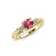 4 - Carina Signature Rhodolite Garnet and Diamond Engagement Ring 