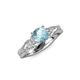 4 - Belinda Signature Aquamarine and Diamond Engagement Ring 