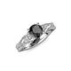 4 - Belinda Signature Black and White Diamond Engagement Ring 