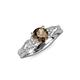 4 - Belinda Signature Smoky Quartz and Diamond Engagement Ring 