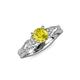 4 - Belinda Signature Yellow and White Diamond Engagement Ring 