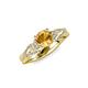 4 - Belinda Signature Citrine and Diamond Engagement Ring 