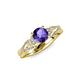 4 - Belinda Signature Iolite and Diamond Engagement Ring 