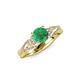 4 - Belinda Signature Emerald and Diamond Engagement Ring 