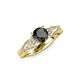 4 - Belinda Signature Black and White Diamond Engagement Ring 
