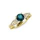4 - Belinda Signature London Blue Topaz and Diamond Engagement Ring 