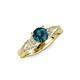 4 - Belinda Signature Blue and White Diamond Engagement Ring 