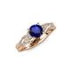 4 - Belinda Signature Blue Sapphire and Diamond Engagement Ring 