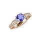 4 - Belinda Signature Tanzanite and Diamond Engagement Ring 