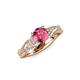 4 - Belinda Signature Pink Tourmaline and Diamond Engagement Ring 
