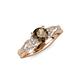 4 - Belinda Signature Smoky Quartz and Diamond Engagement Ring 