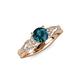 4 - Belinda Signature Blue and White Diamond Engagement Ring 