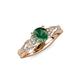 4 - Belinda Signature Diamond and Lab Created Alexandrite Engagement Ring 