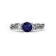 3 - Alika Signature Blue Sapphire and Diamond Three Stone Engagement Ring 