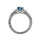 5 - Lucine Signature Three Stone with Side Diamond Engagement Ring 