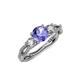 4 - Alika Signature Tanzanite and Diamond Three Stone Engagement Ring 