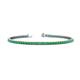 1 - Leslie 2.40 mm Emerald Eternity Tennis Bracelet 