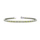 1 - Leslie 2.40 mm Yellow Sapphire and Diamond Eternity Tennis Bracelet 