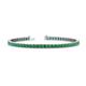 1 - Leslie 2.90 mm Round Emerald Eternity Tennis Bracelet 