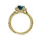 5 - Anora Signature London Blue Topaz and Diamond Engagement Ring 