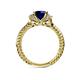 5 - Anora Signature Blue Sapphire and Diamond Engagement Ring 
