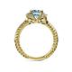 5 - Anora Signature Aquamarine and Diamond Engagement Ring 