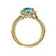 5 - Anora Signature Blue Topaz and Diamond Engagement Ring 