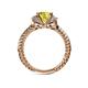 5 - Anora Signature Yellow Sapphire and Diamond Engagement Ring 
