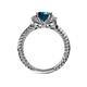 5 - Anora Signature London Blue Topaz and Diamond Engagement Ring 