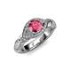 3 - Kalila Signature Pink Tourmaline and Diamond Engagement Ring 
