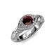 3 - Kalila Signature Red Garnet and Diamond Engagement Ring 