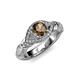 3 - Kalila Signature Smoky Quartz and Diamond Engagement Ring 