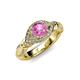4 - Kalila Signature Pink Sapphire and Diamond Engagement Ring 