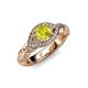 4 - Kalila Signature Yellow and White Diamond Engagement Ring 
