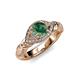 4 - Kalila Signature Created Alexandrite and Diamond Engagement Ring 