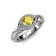 4 - Kalila Signature Yellow Sapphire and Diamond Engagement Ring 