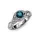 3 - Kalila Signature London Blue Topaz and Diamond Engagement Ring 