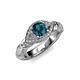 3 - Kalila Signature Blue and White Diamond Engagement Ring 