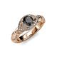 3 - Kalila Signature Black and White Diamond Engagement Ring 