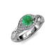 3 - Kalila Signature Emerald and Diamond Engagement Ring 