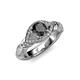 4 - Kalila Signature Black and White Diamond Engagement Ring 