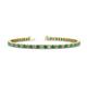 1 - Leslie 2.90 mm Emerald and Diamond Eternity Tennis Bracelet 
